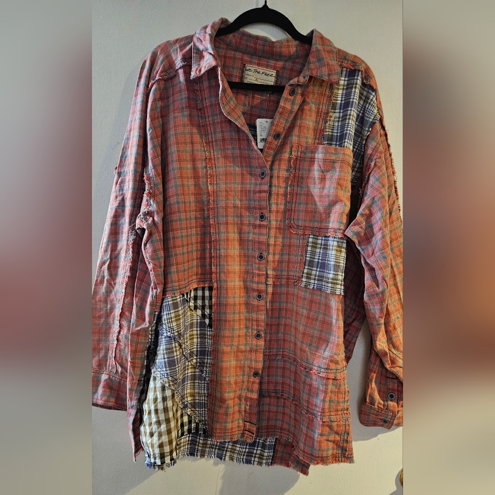 We The Free Multicolor Plaid Button Down Shirt
